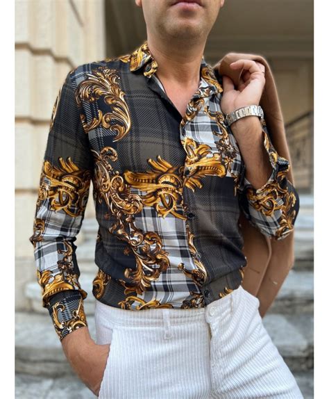 camicia uomo fantasia versace|Camicie Eleganti Uomo .